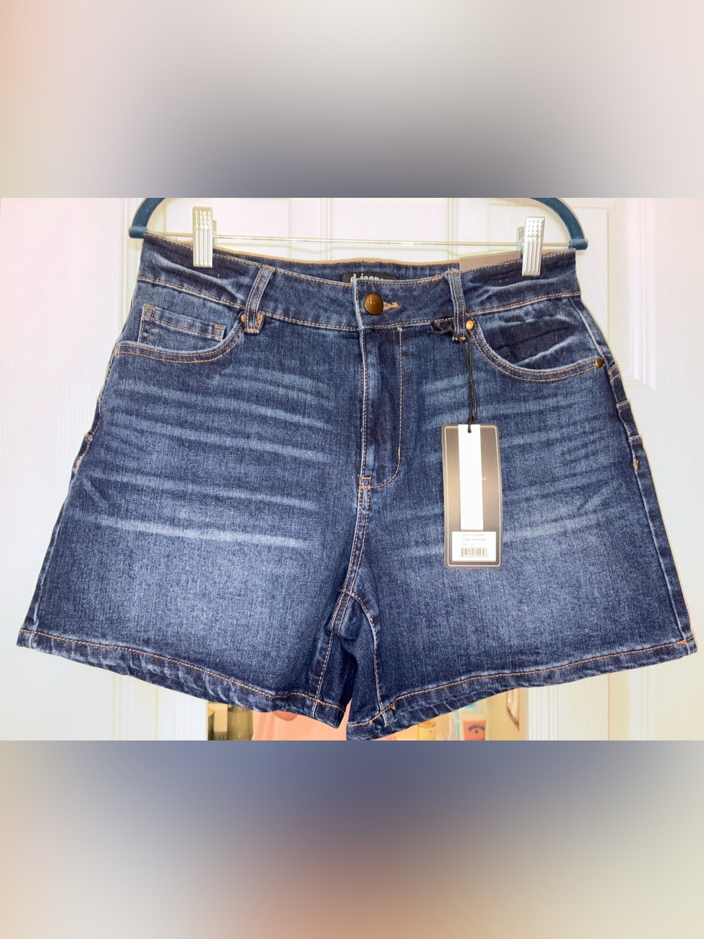 d. jeans High-Rise Dark Blue Denim Shorts NWT